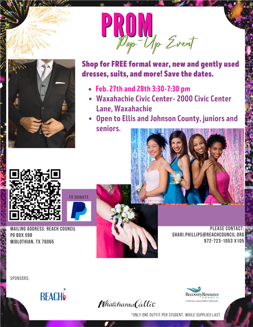 flyer for pop up event on February 27 from 3 thirty to 7 thirty at the Civic Center